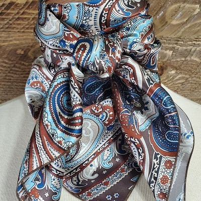 Cody James Men's Silk Brown Wild Rag Scarf