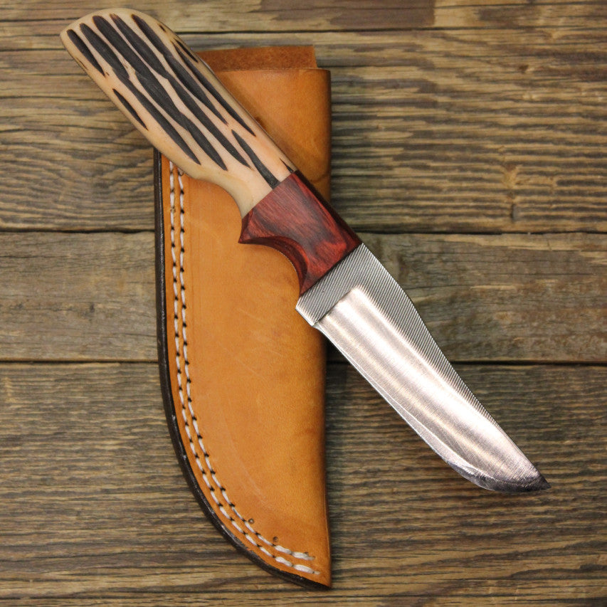 3 1/2" Blade Knife Bone & Wood Handle