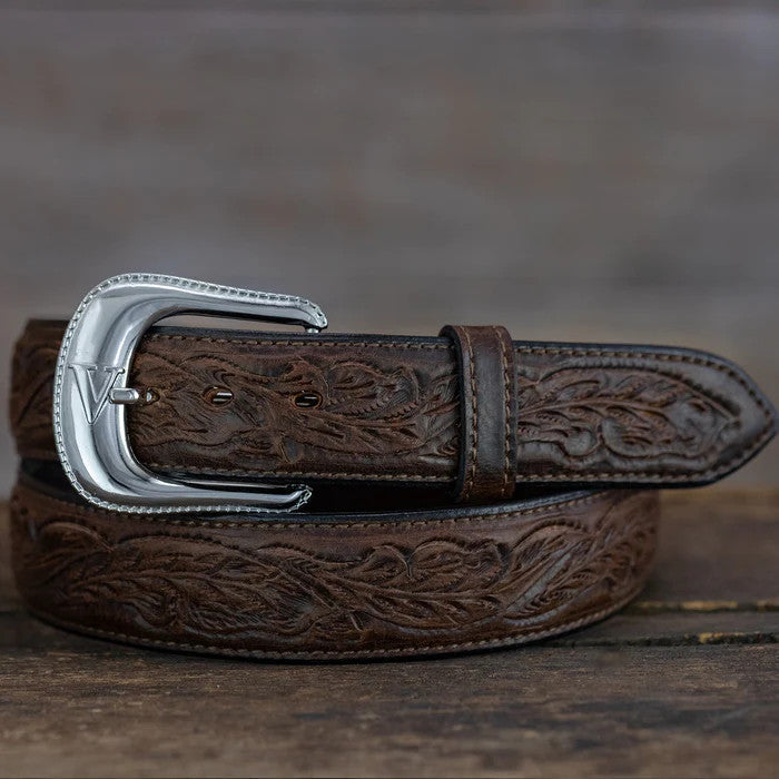 Oak Leaf Bison Belt – Custom Cowboy Shop - Main Image