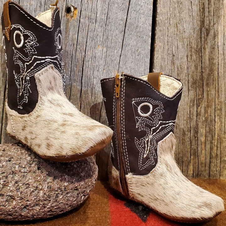 Brown Hair On Hide Lil' Cowpokes Baby Boots – Custom Cowboy Shop