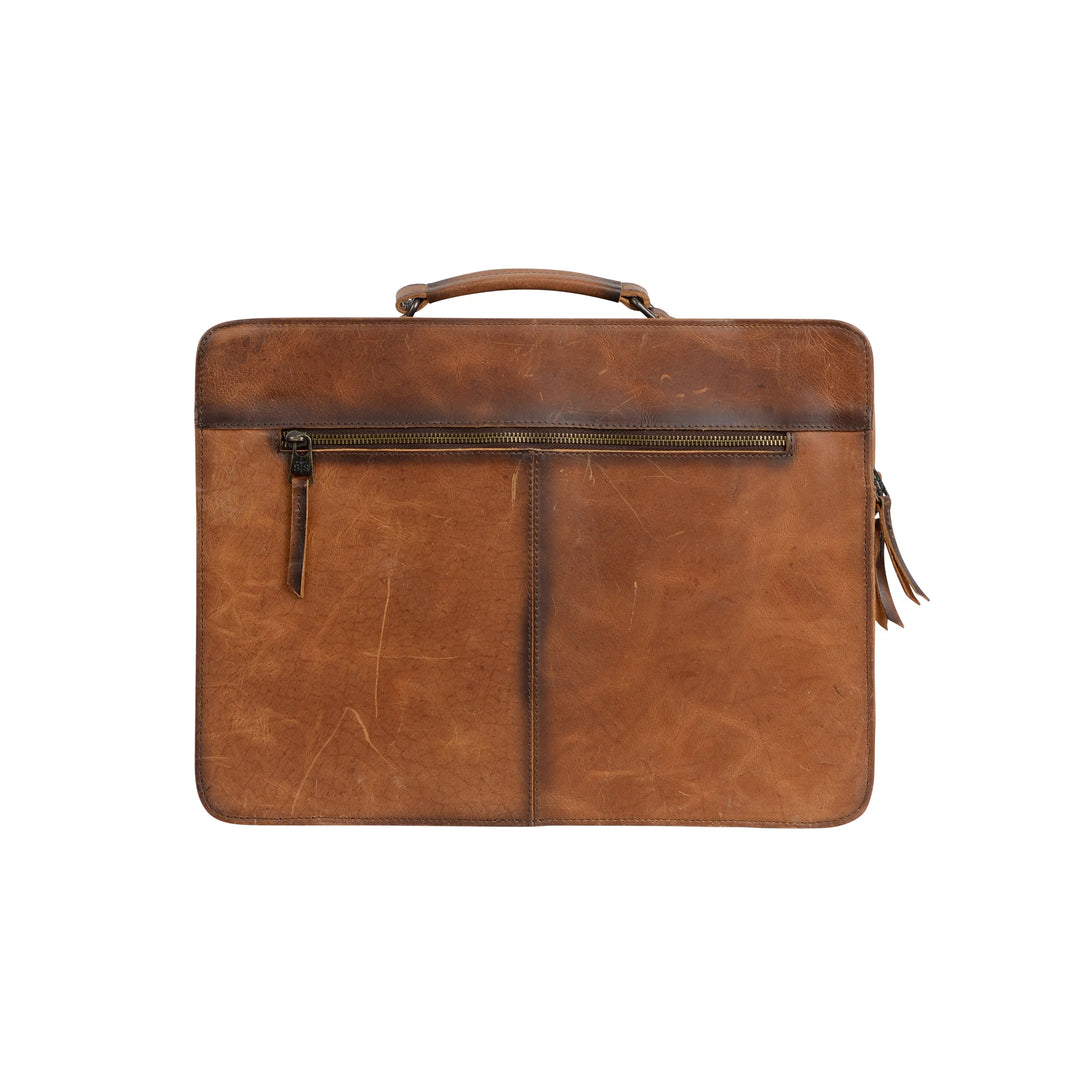 Leather Briefcase with Concealed Carry Pocket