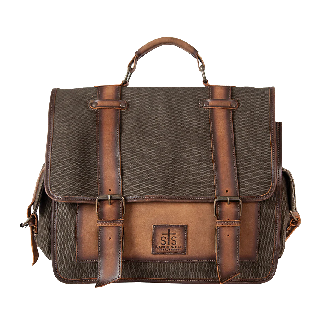 Leather & Canvas Portfolio Bag