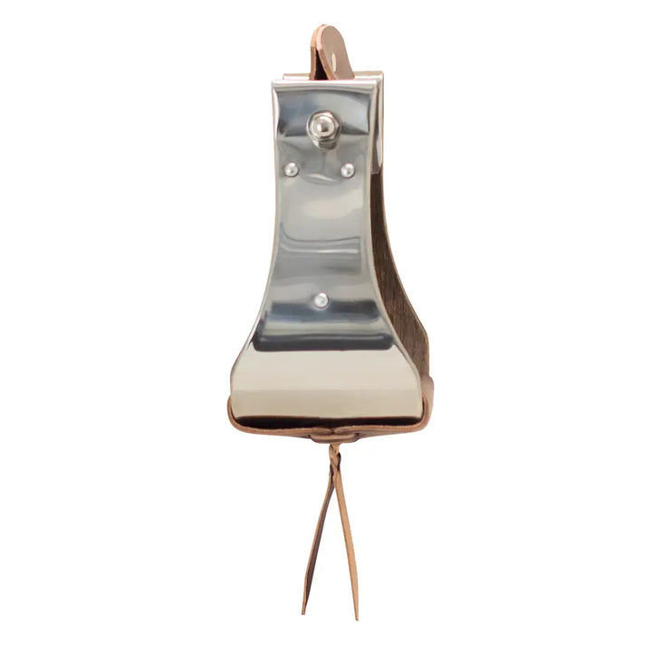 4 1/2" Stainless Covered Wooden Stirrups