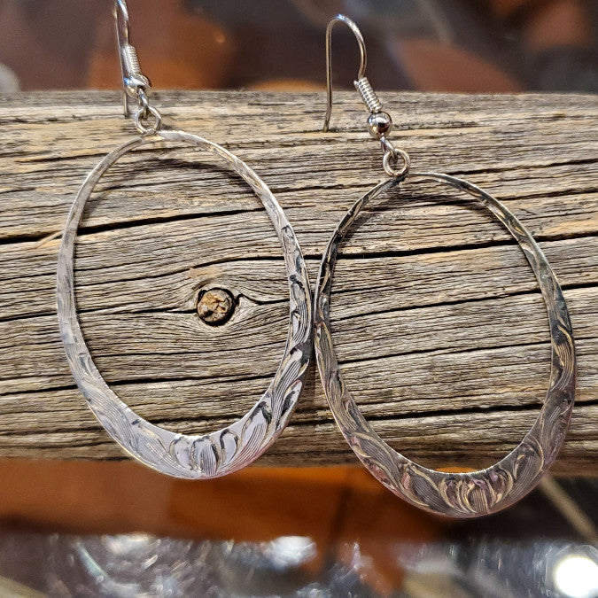 Dakota Sterling Hoop Earrings Vogt Silversmiths 011-344 – Custom