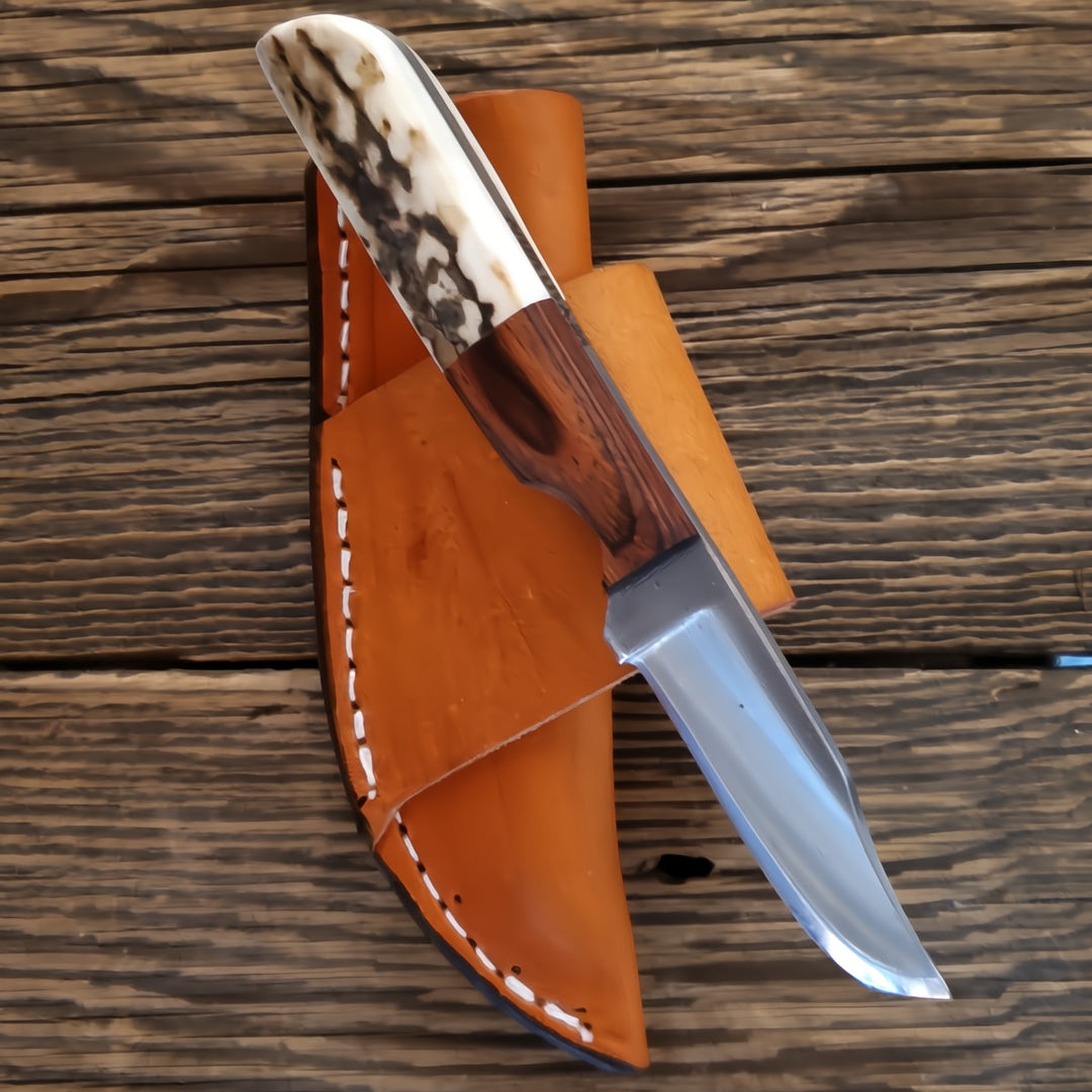 2 1/2" Blade Knife - Walnut & Elk Handle