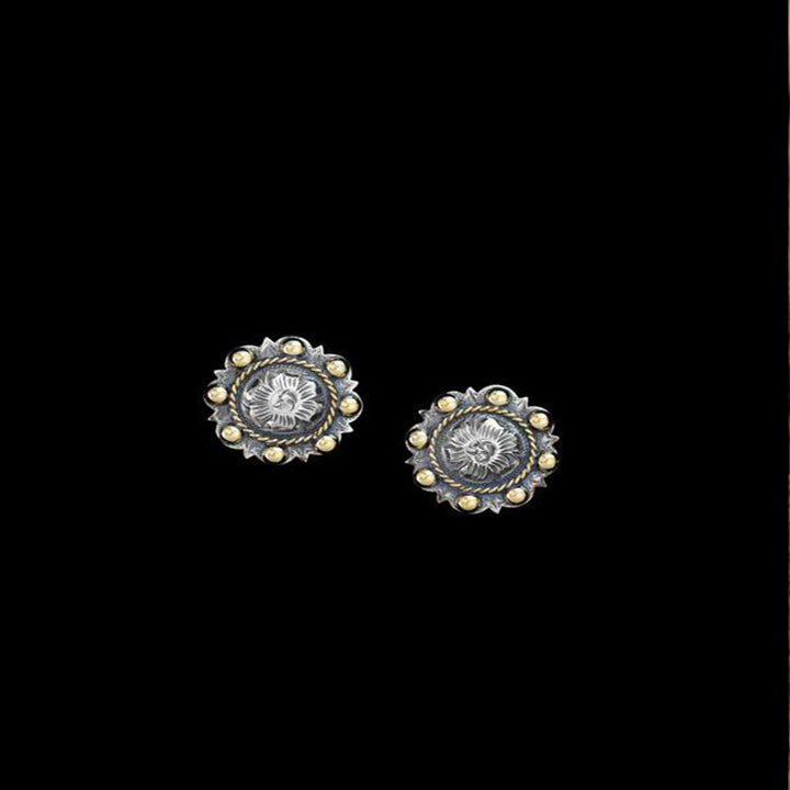 Pico Berry Edge Concho Earrings