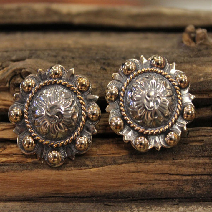Pico Berry Edge Concho Earrings