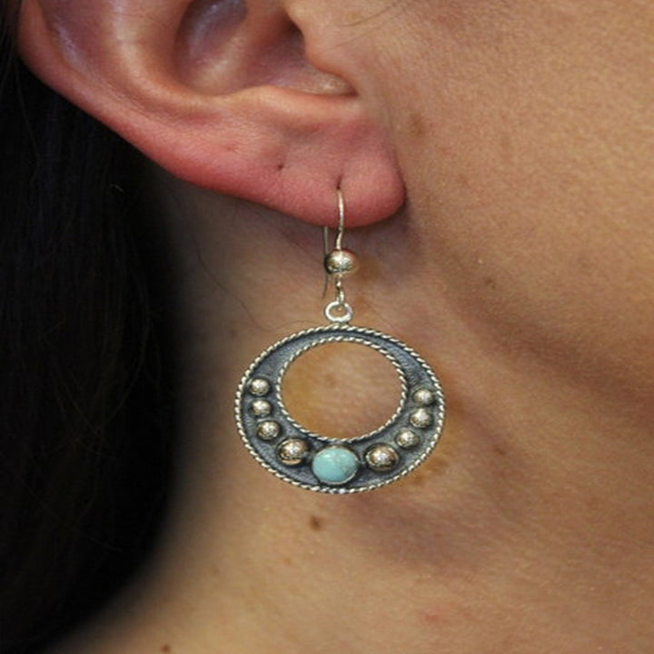 Sterling Earrings with Turquoise Stone