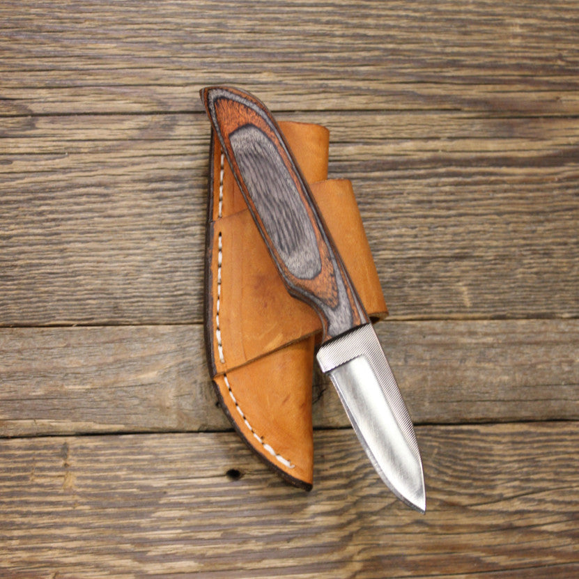 Custom Cowboy Shop - Wood Handled Cowboy Belt Knife