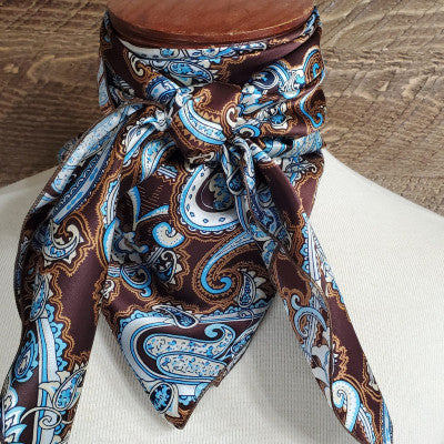 Arbuckle Brown Silk Scarf