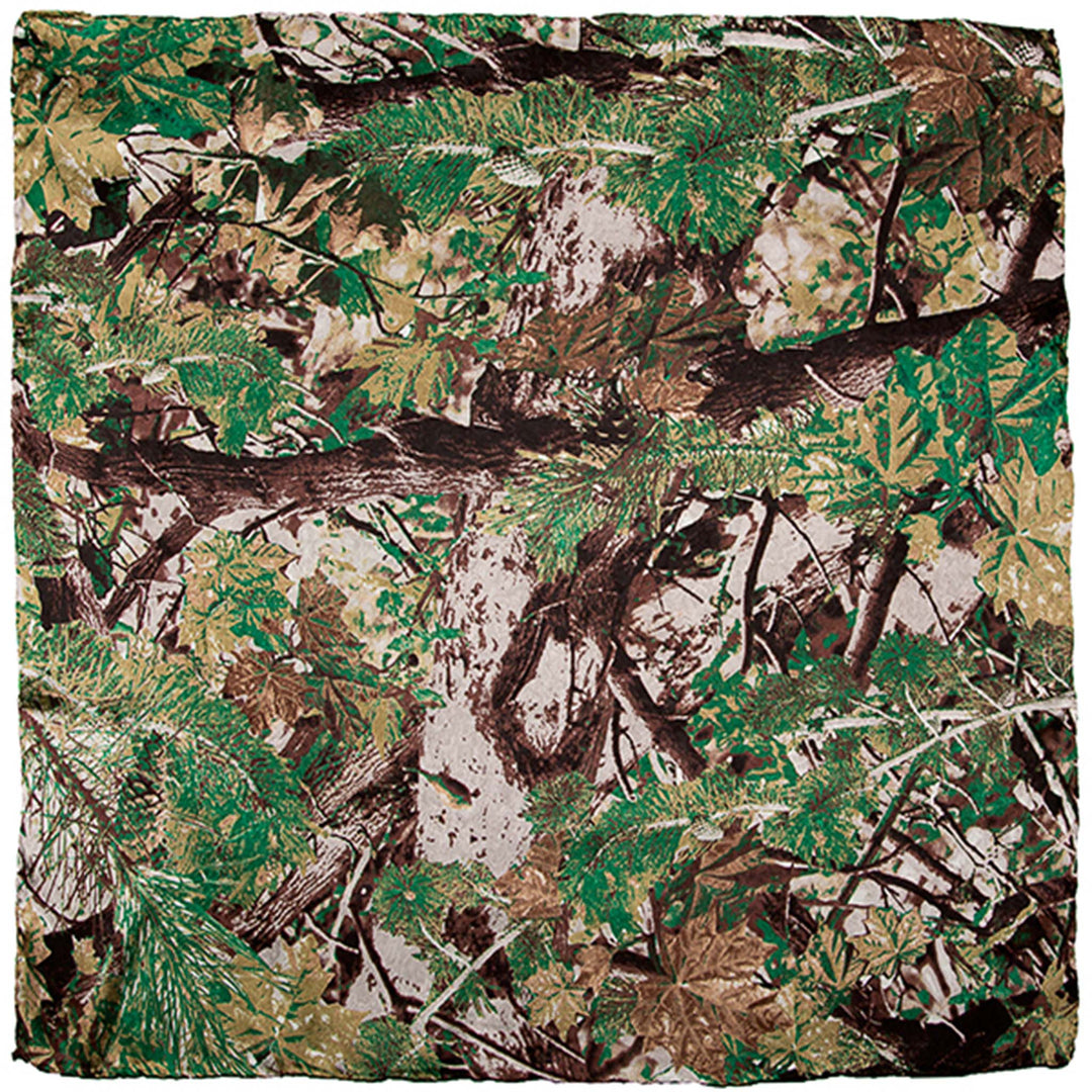 Silk Camo Print Scarf