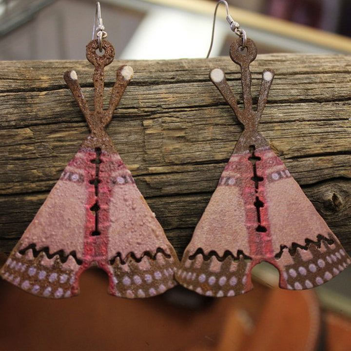 Metal TeePee Earrings