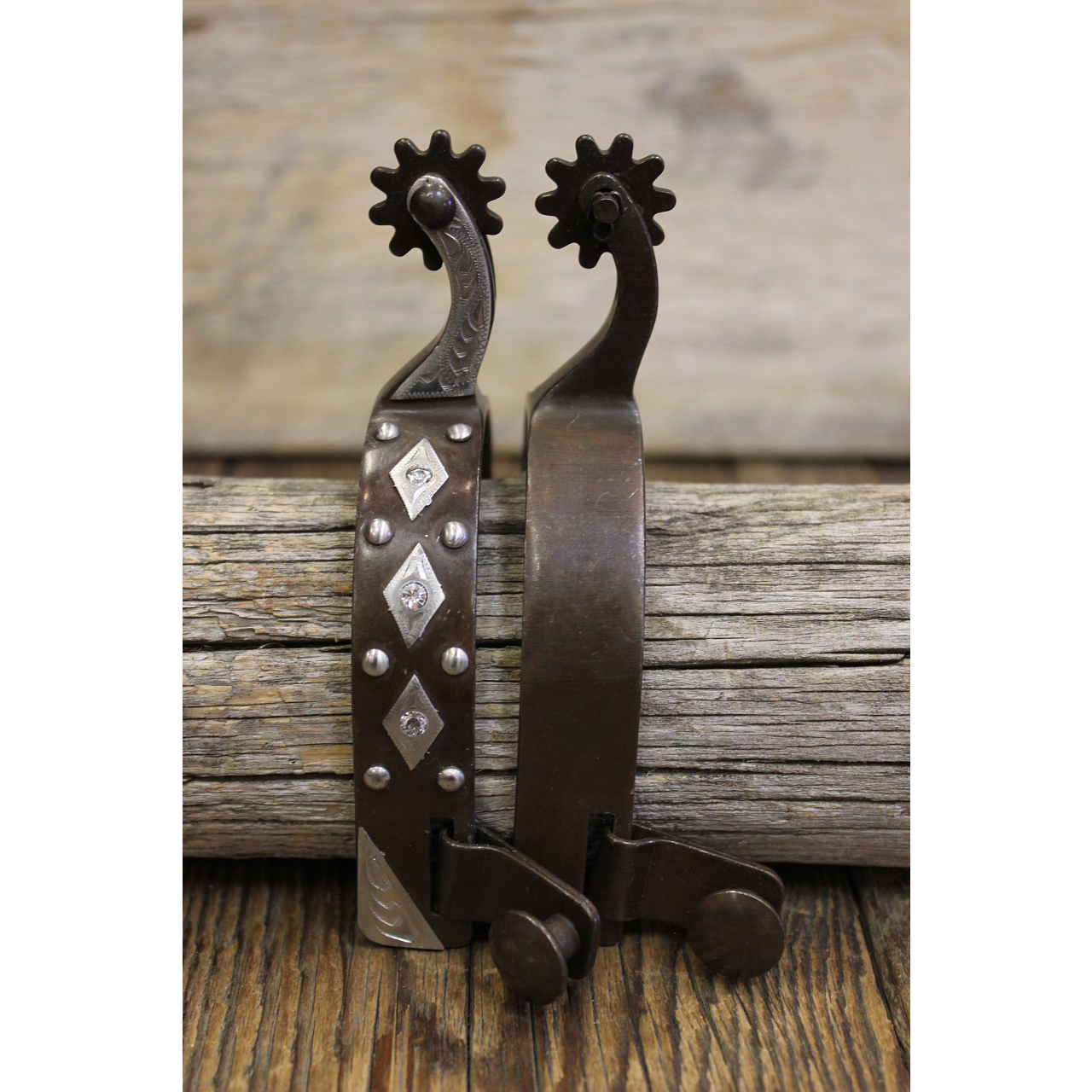 Diamond & Dot Spurs – Custom Cowboy Shop