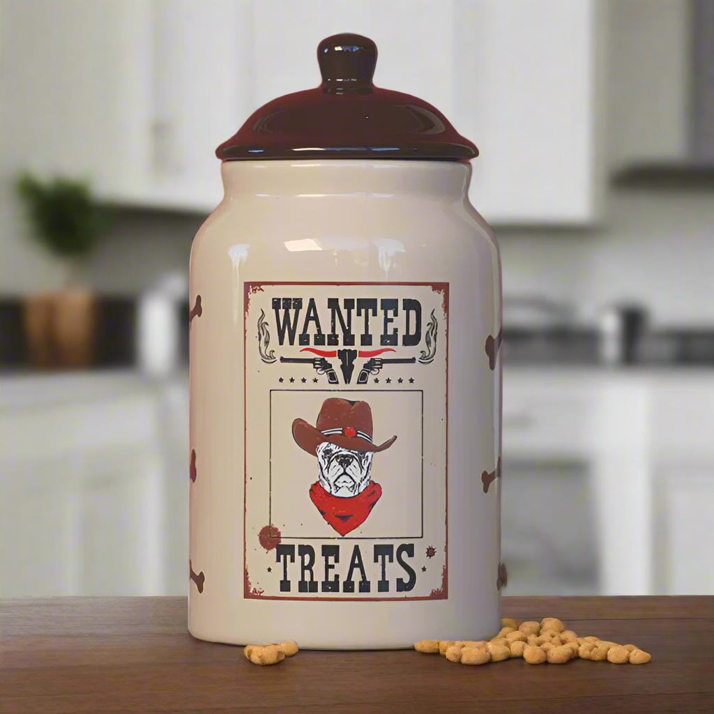Custom Cowboy Shop - Western Dog Treat Jar