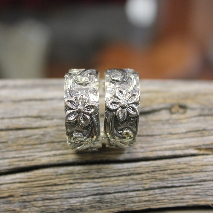 Floralita Sterling Hoop Earrings