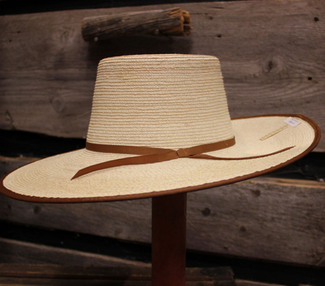 Sunbody Telescope Palm Leaf Hat - Whiskey Trim