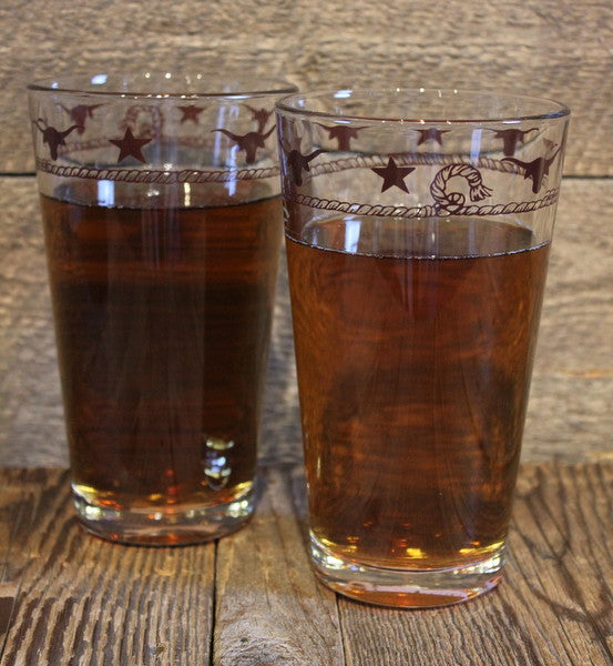 Water/Iced Tea Glass - Steers & Stars