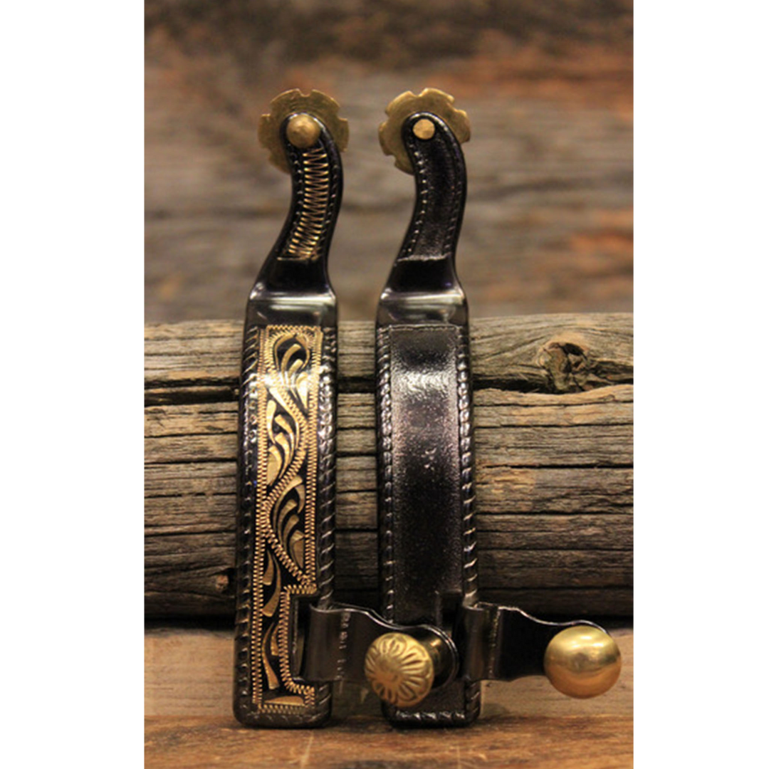 Custom Cowboy Shop - Midnight Rope Edge Spurs