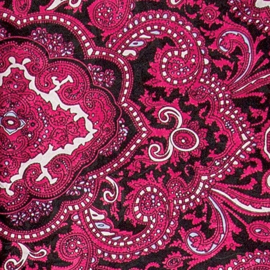 Custom Cowboy Shop - Extra Large Paisley Silk Scarf - Red and Black