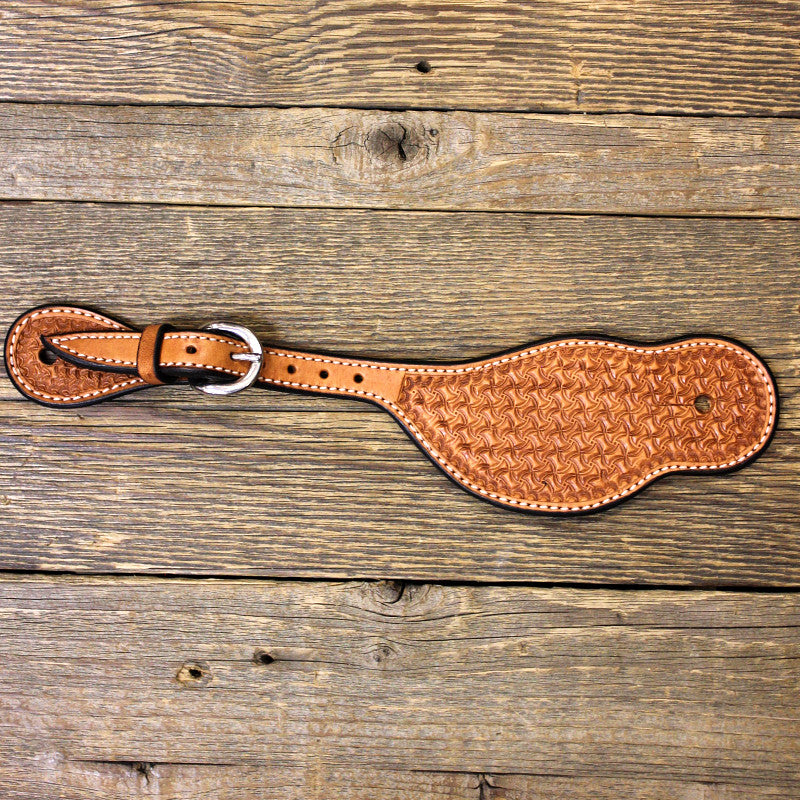 Spider Stamp Buckaroo Spur Straps - Russet