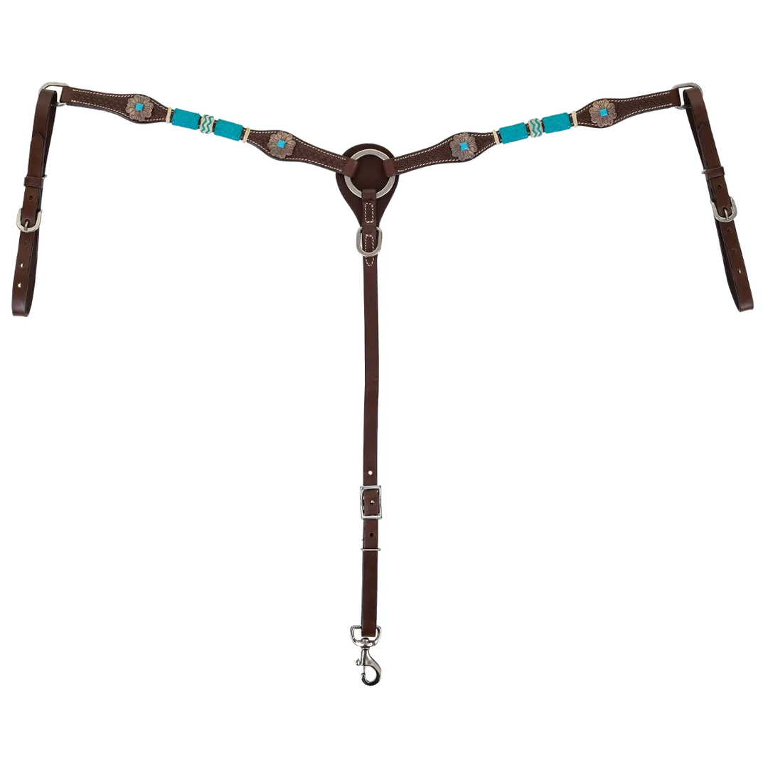 Turquoise Button Breast Collar