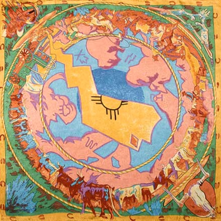 Cattle Drive Silk Scarf