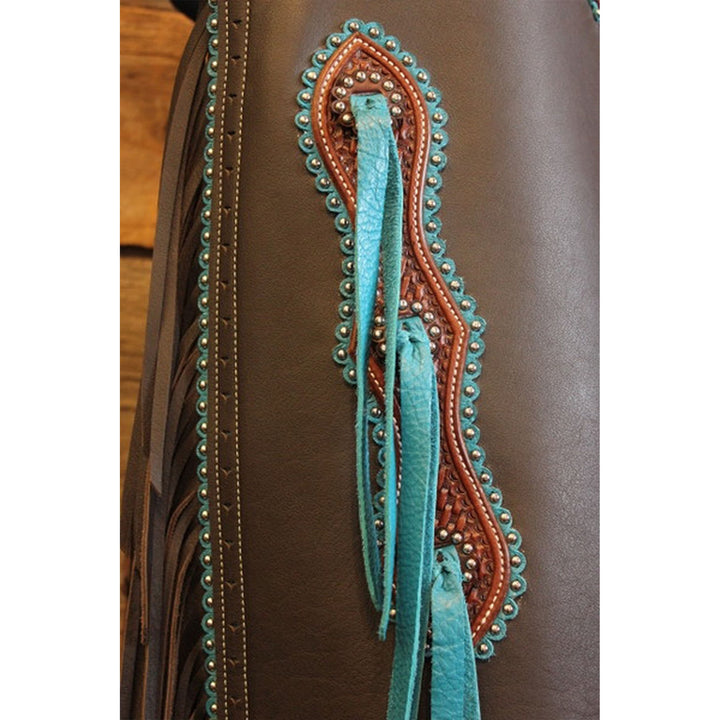 Chocolate and Turquoise Chinks with Spots