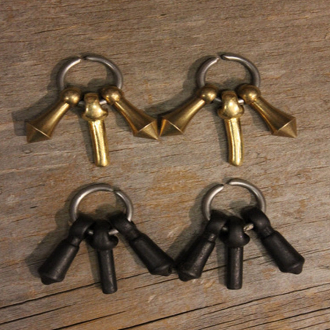 Custom Cowboy Shop - Black Steel and Brass Jingle Bobs for Spurs