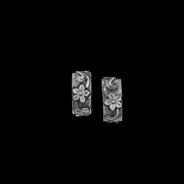 Floralita Sterling Hoop Earrings