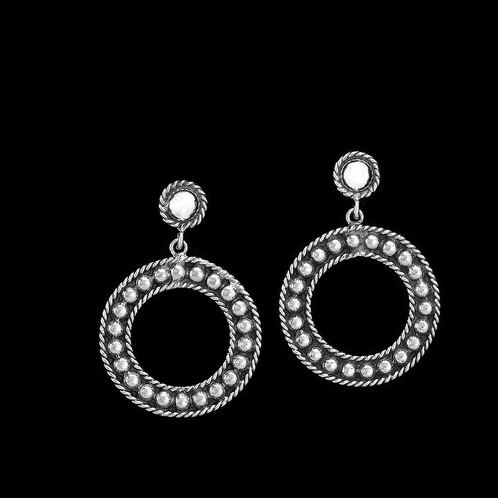 Round Hoop Sterling Earrings