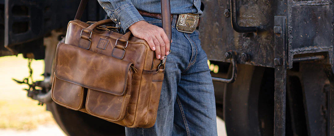 Men's Leather Briefcases and Shave Kits