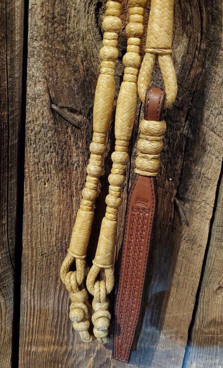 Rawhide Reins and Romal - 16 plait