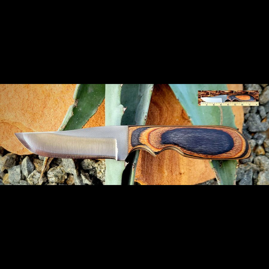 3 1/2" Blade Knife - Buckskin Wood Handle