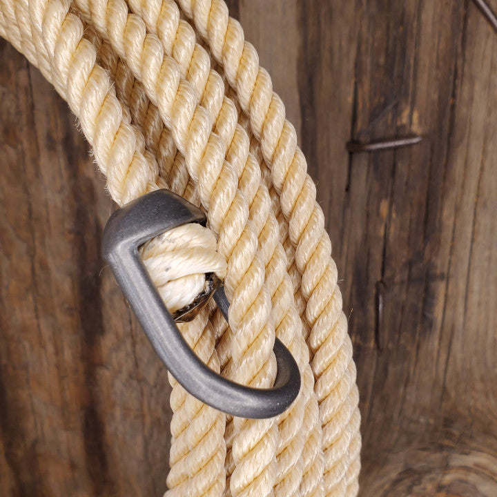 3/8" Nylon Poly Blend 60' Ranch Rope with Buck Brannaman Metal Honda