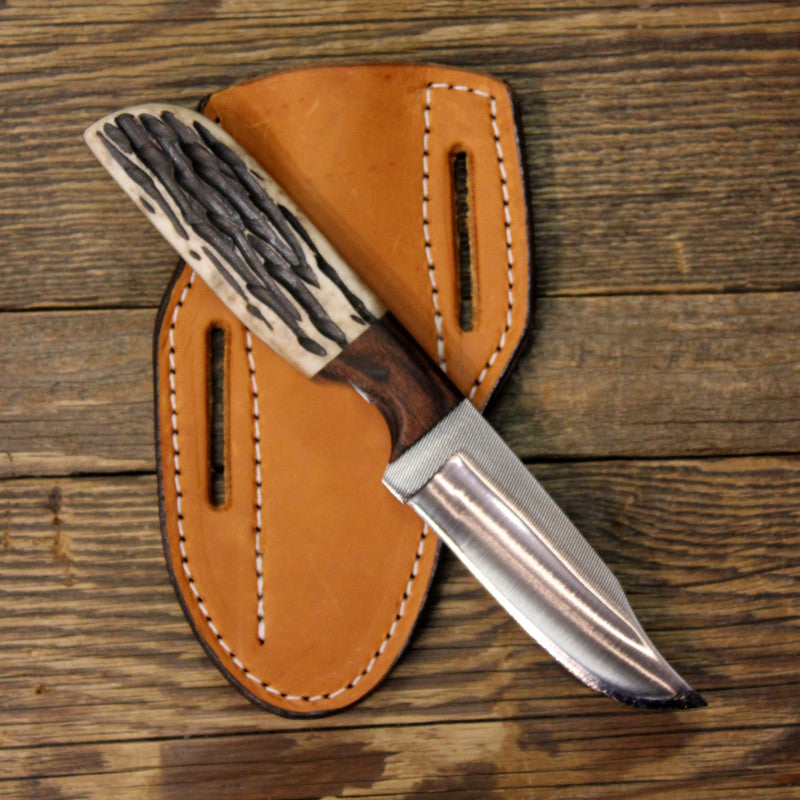 Custom Cowboy Shop - Elk Handle Cowboy Belt Knife