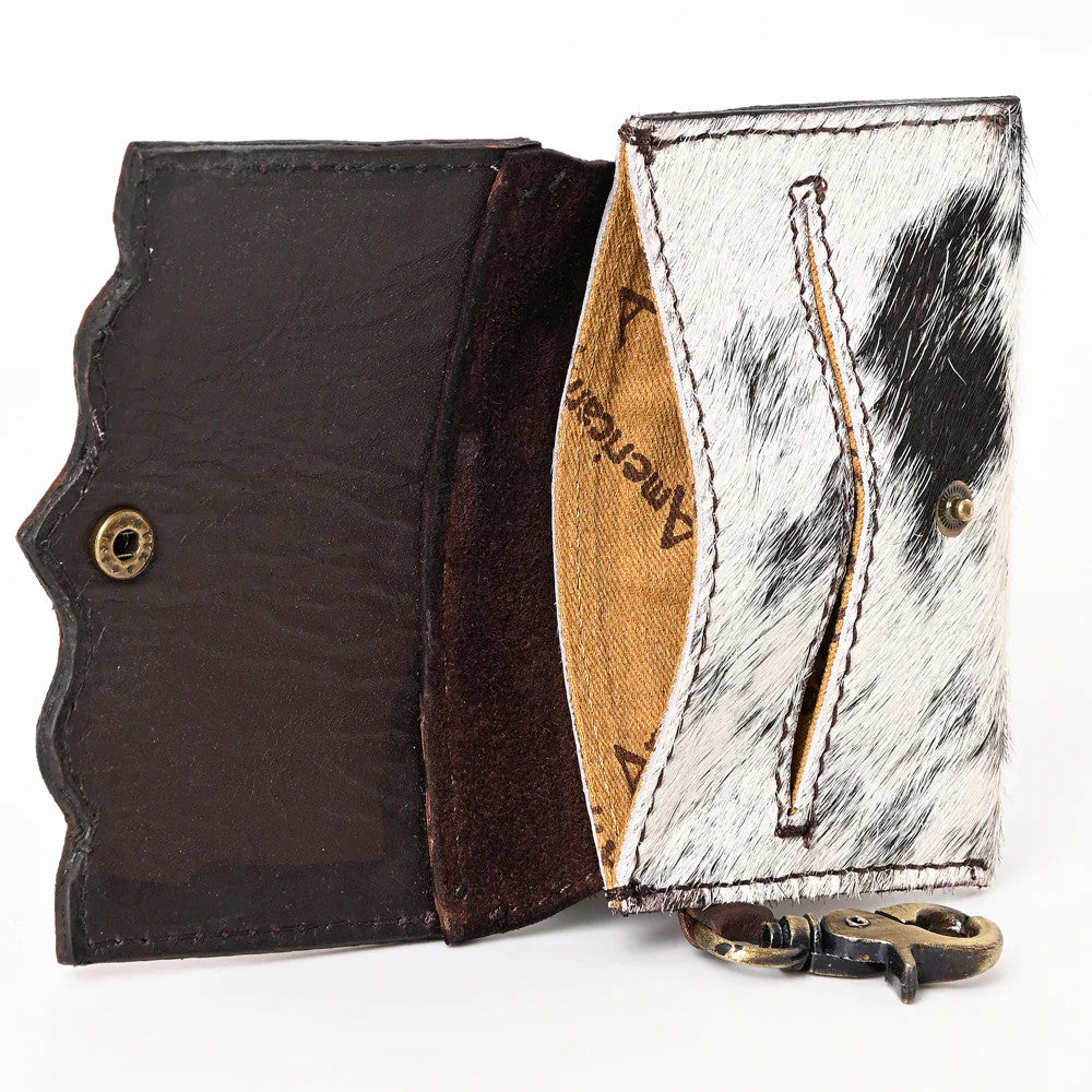 Hair On Hide Coin Purse - Cognac