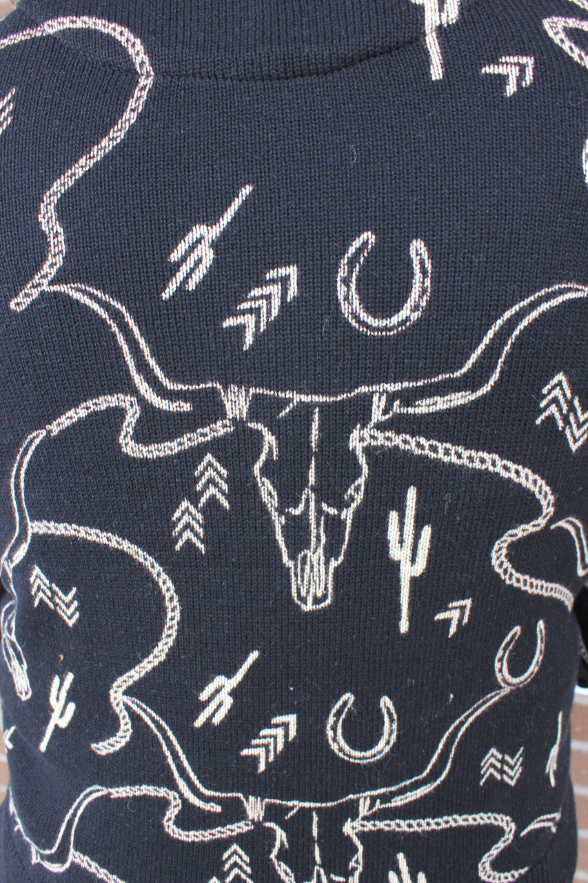 Ainsley Western Print Sweater