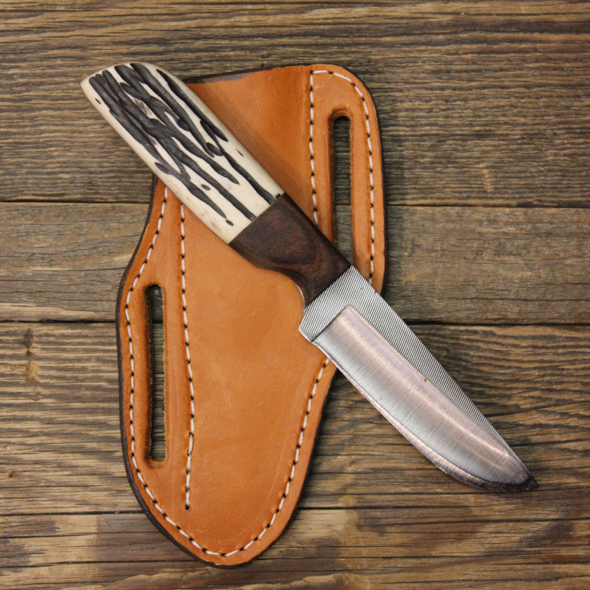 Custom Cowboy Shop - Bone Handled Cowboy Belt Knife