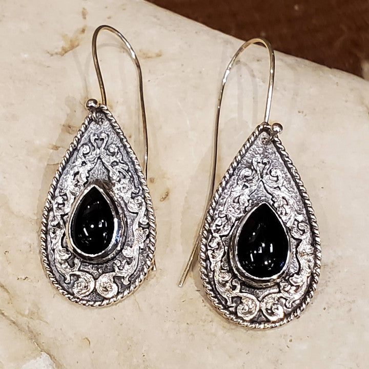 Sterling Earrings with Black Onyx