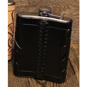 Hand-Tooled Leather Flask