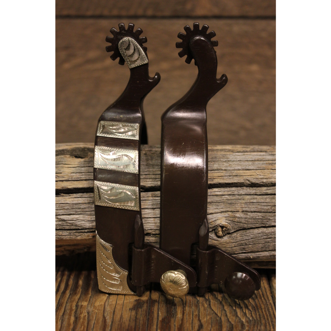 Antique Brown Spurs with Silver Trim