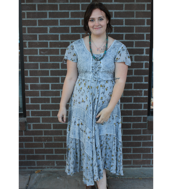 Grey Capsleeve Dress