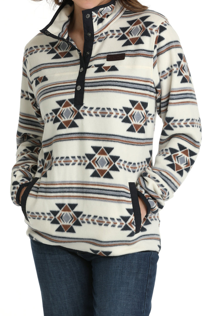 Women's Aztec Print Fleece Pullover