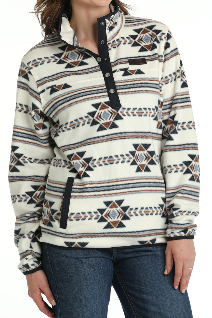 Women's Aztec Print Fleece Pullover