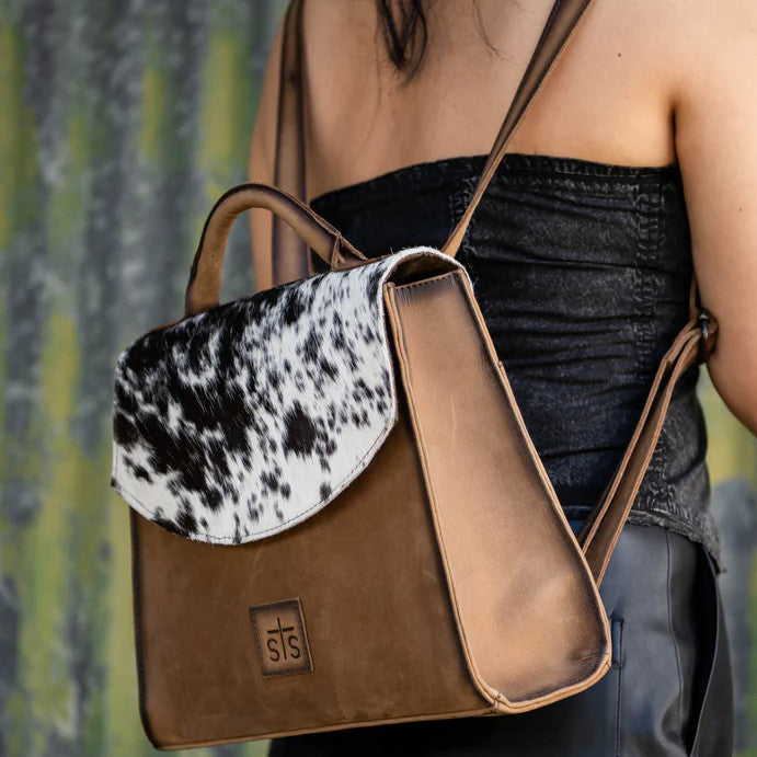 Cowhide Convertible Backpack