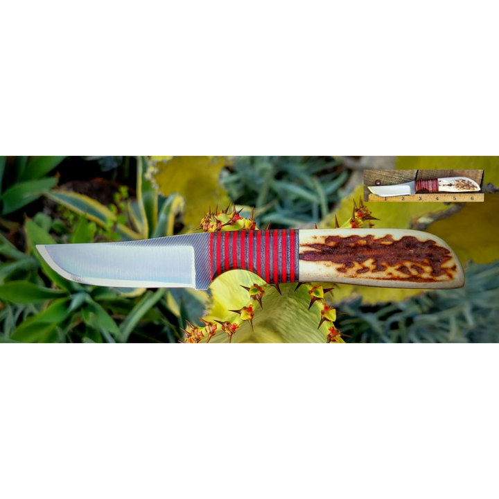 2 3/4" Blade Knife - Elk and Red Wood Handle