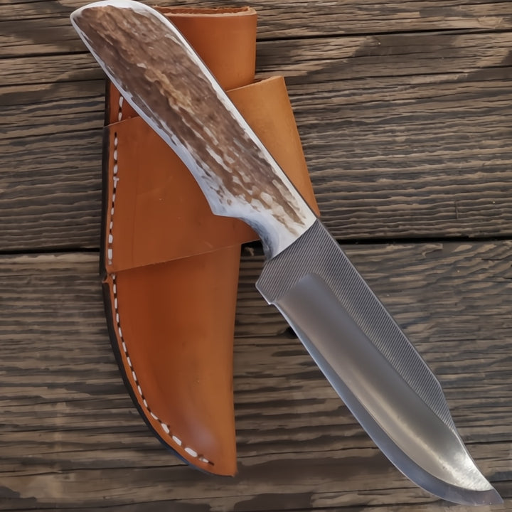 Custom Cowboy Shop - Elk Handled Cowboy Belt Knife