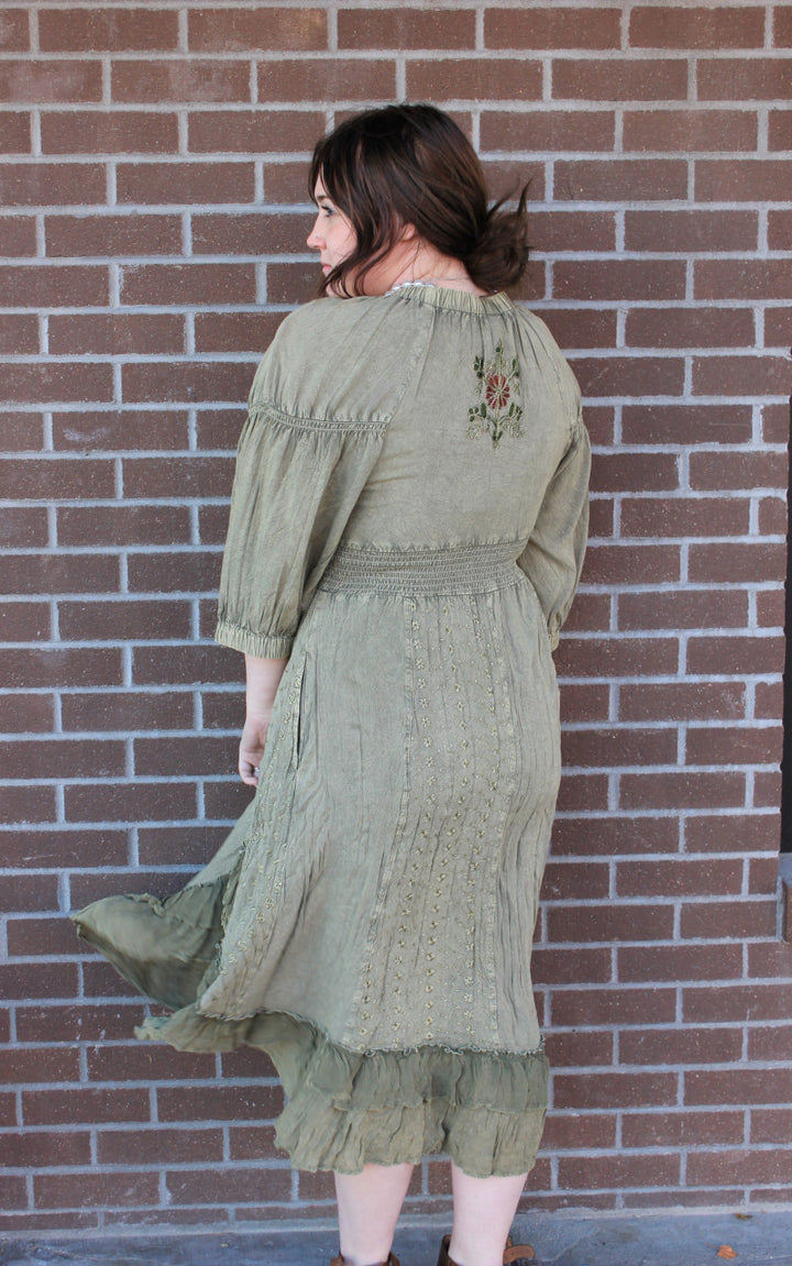 V Neck Boho Dress