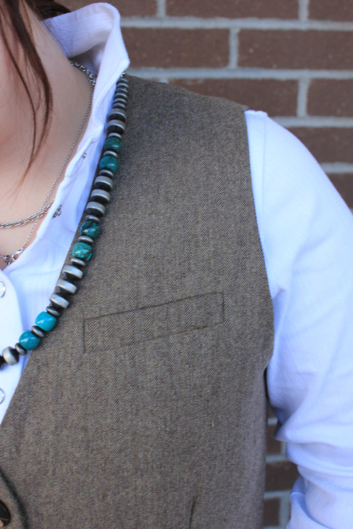 Women's Herringbone Tweed Vest