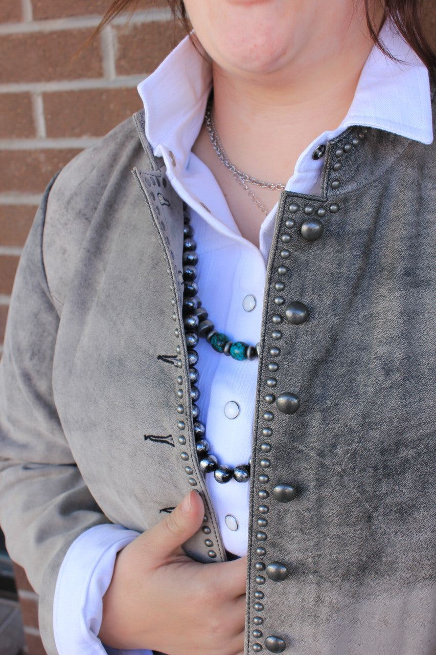 Vintage Leather 3/4 Length Jacket